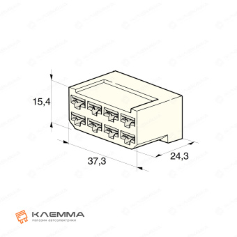 Разъем 8-контактный MULTIPLE 6.3 мама (MTA). 4410280_KIT_20