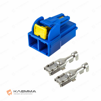 Разъем 2-контактный POWER мама с CPA (MTA) синий сечение 4.0-6.0 мм2. 4540315_KIT.12_04