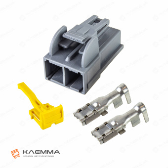 Разъем 2-контактный POWER мама с CPA (MTA) серый сечение 8.0-10.0 мм2. 4540345_KIT.13_03