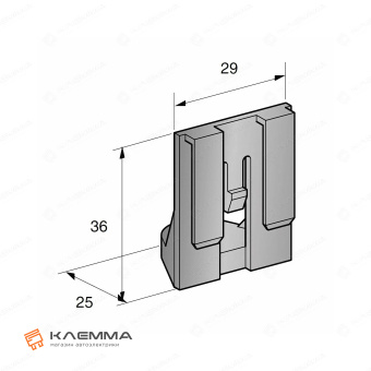 Кронштейн монтажный блока d8.5 мм папа (MTA). 0300690_20