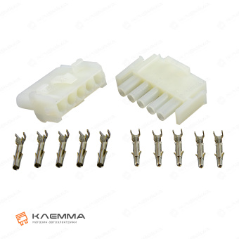 Разъем 5-контактный Universal MATE-N-LOK мама-папа (TE). 1-480764-0_KIT2_02