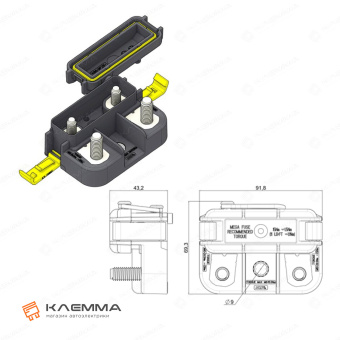 Держатель предохранителя MEGAVAL водонепроницаемый (MTA). 0301502_20