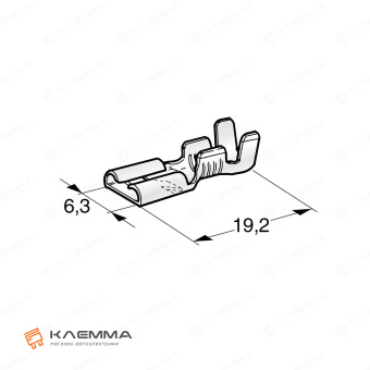 Клемма низ FASTON F630 с замком (MTA) 1.0-2.5 мм2. 1101650_20