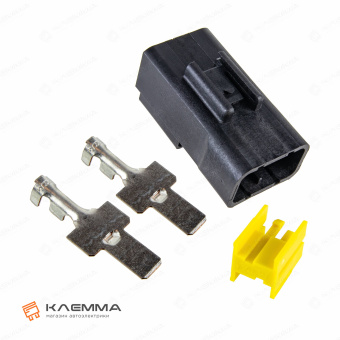 Разъем 2-контактный POWER папа (MTA) сечение 2.5-4.0 мм2. 4440400_KIT.21_02