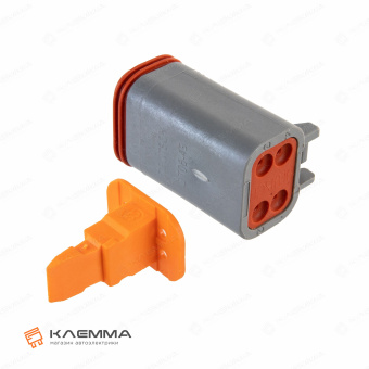 Корпус разъема DT 4-контактного с защелкой W4S мама (Deutsch). DT06-4S+W4S_03