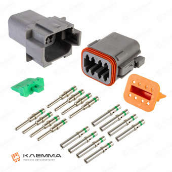 Разъем вп 8-контактный DT (Deutsch) 1.0-2.0 мм2. DT06-8_KIT.42_01