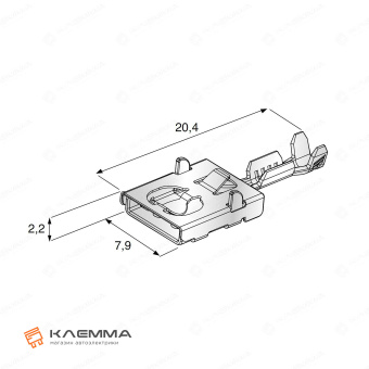 Клемма низ F630E (MTA) 2.0-3.0 мм2. 1108502_20