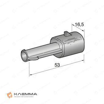Корпус разъема влагозащищенного 1-контактного SEAL 2.8 папа (MTA). 4423520_20