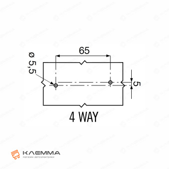 Блок монтажный 4 предохранителя UNIVAL боковой вывод (MTA). 0100610_20
