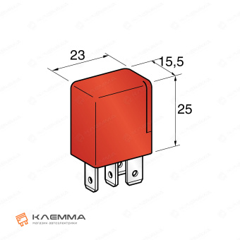 Реле MICRO 4-контактное 12В 30А (MTA). 0603020_20